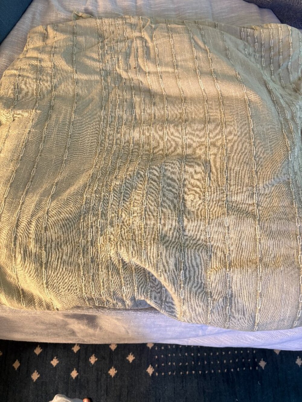 West Elm Reece Cotton Duvet Cover in Celadon Queen size